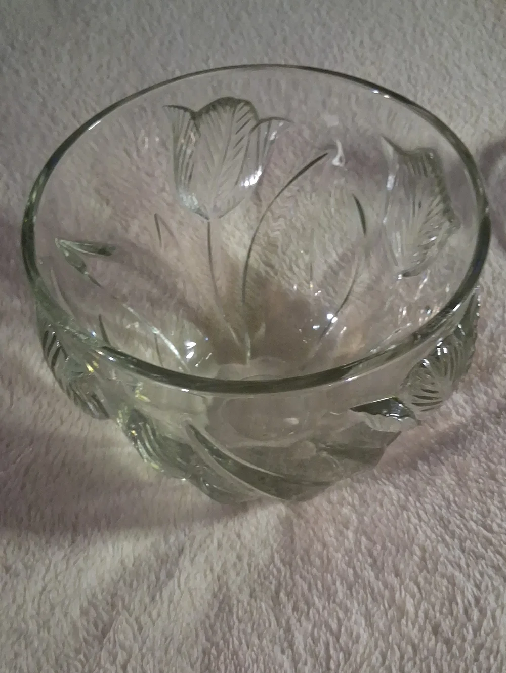 Clear Glass Tulip Glass Jar Lidded Candy Dish
